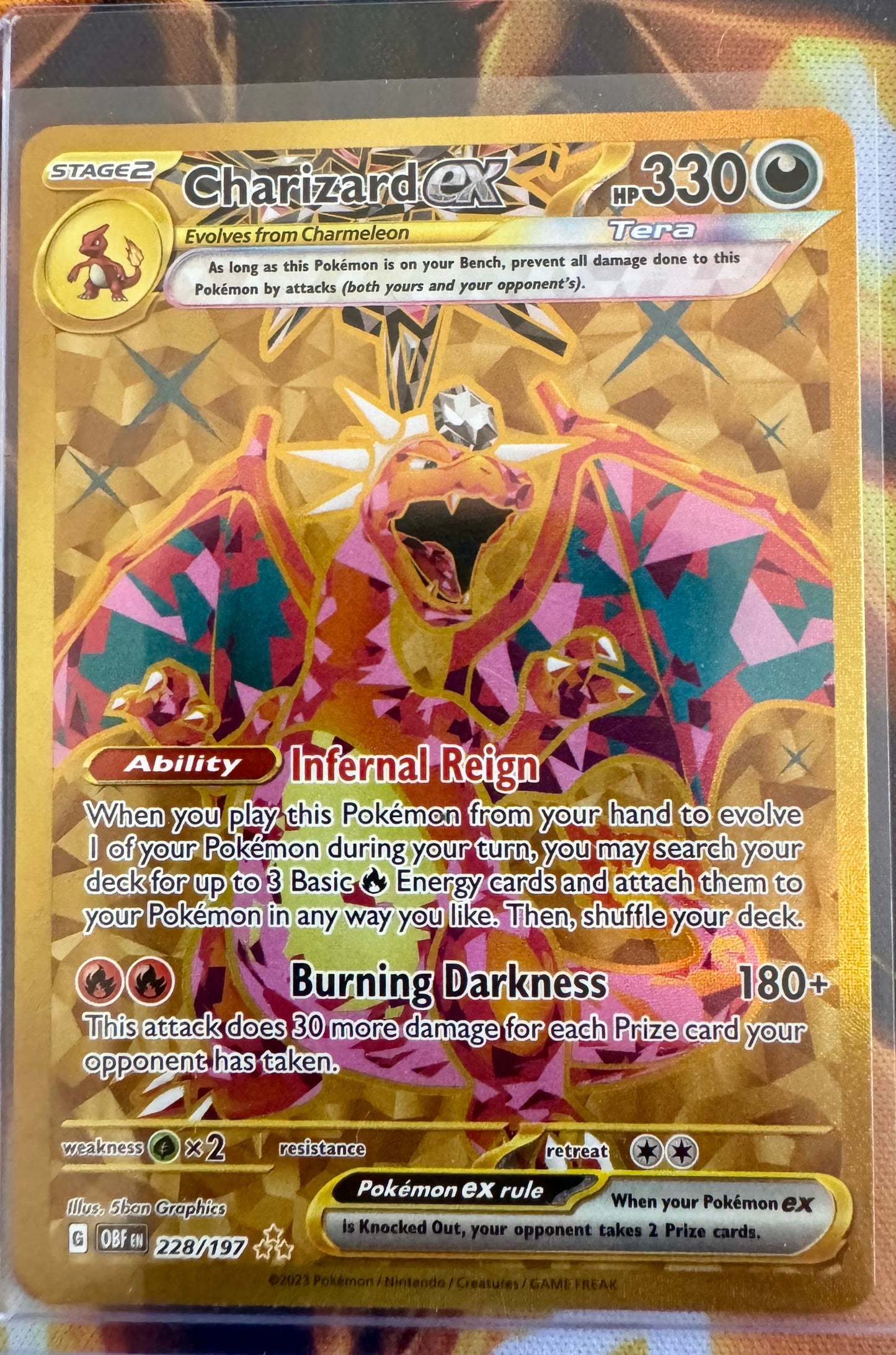 Charizard Ex 228/197 Obsidian Flames